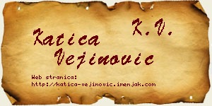 Katica Vejinović vizit kartica